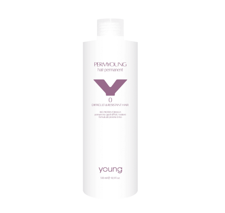 Płyn do trwałej ondulacji dla włosów opornych YOUNG PERMYOUNG 0 FLACONE 500 ML