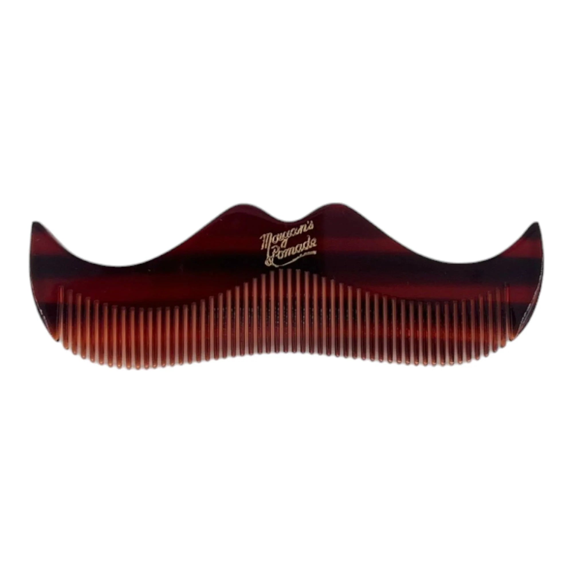 Tradycyjny grzebień do wąsów w kształcie wąsów Morgan's Amber Moustache Shaped Comb